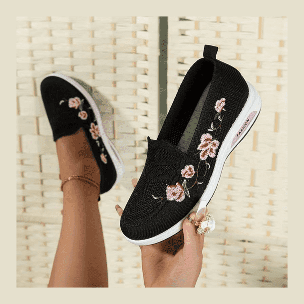 W&W Mode | Bequeme Blumen Orthopädie Schuhe Für Damen