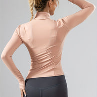 WW | Rundhalsausschnitt Langärmelig Sportjacke mit Reissverschluss