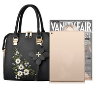 WW | Bestickte Handtasche Für Damen Mit Schulter Und Messenger Design