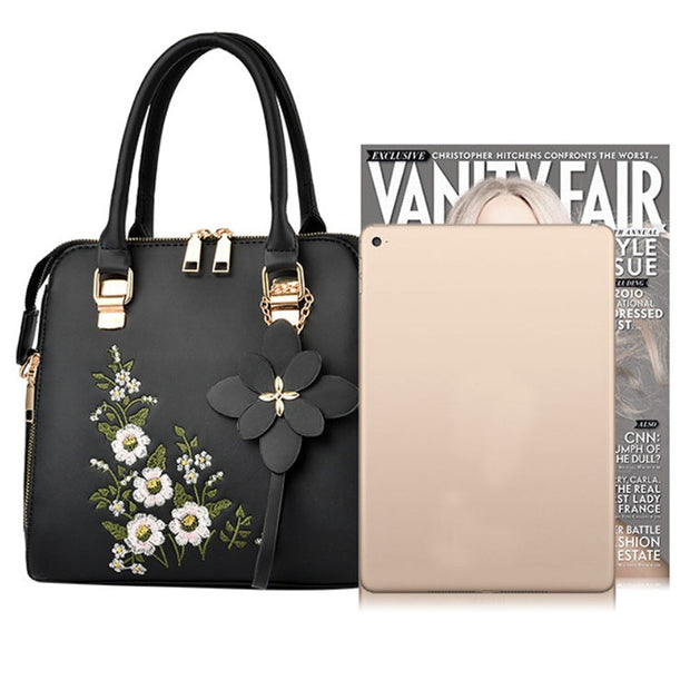 WW | Bestickte Handtasche Für Damen Mit Schulter Und Messenger Design