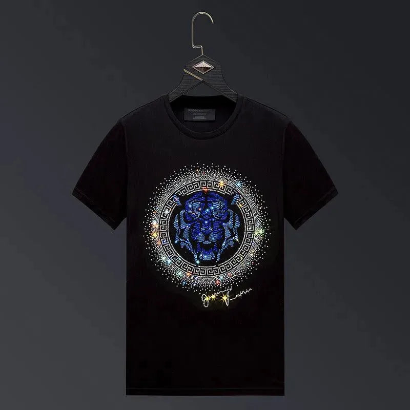 WW | Herren T-Shirt mit Tigerkopf und Strass