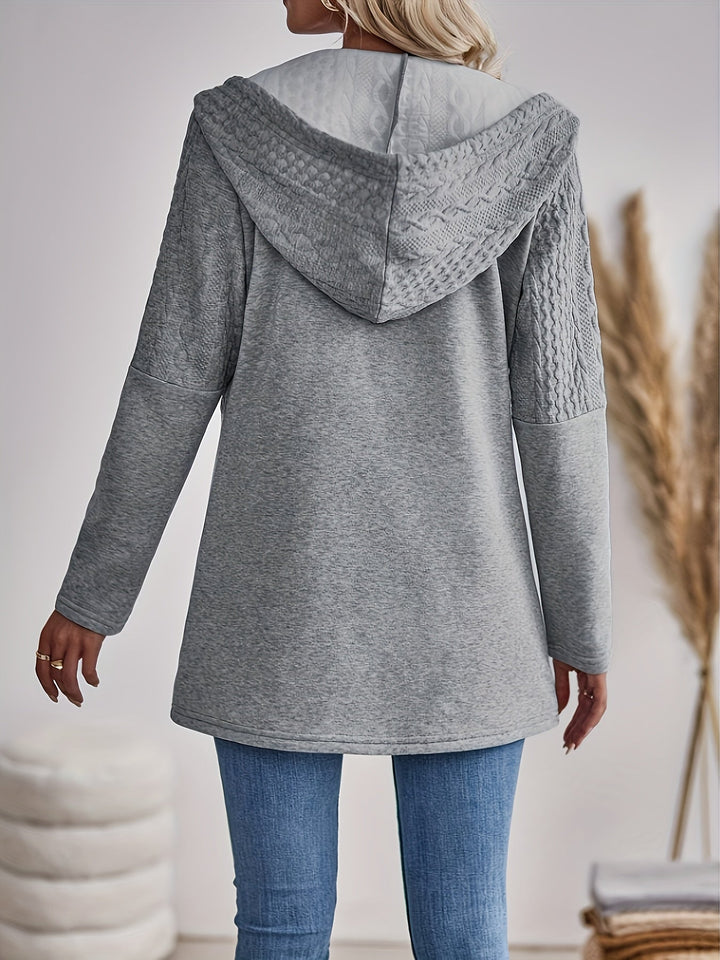 W&W Mode | Texturierte Jacke mit Reißverschluss und Kapuze
