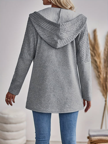 W&W Mode | Texturierte Jacke mit Reißverschluss und Kapuze