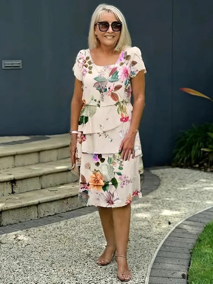 Damen Maxikleid mit Blumenmuster