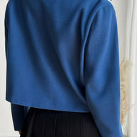 WW | Farbe Vorgezogene Reißverschluss Ärmeljacke