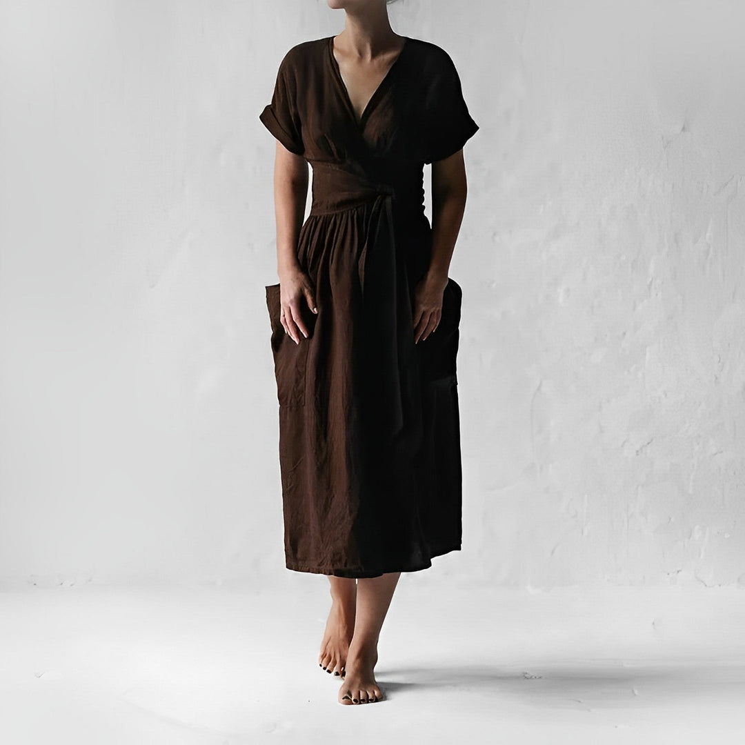 W&W Mode - Strickkleid mit Schnürung und Taschen