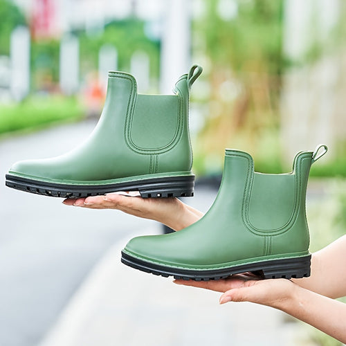 W&W Mode | Wasserdichte Damen Knöchelregenstiefel