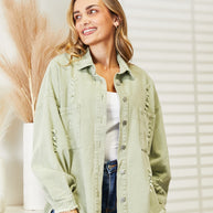 WW | Zerrissene Rohsaum-Denimjacke