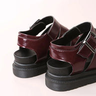 WW | Sandals with buckle and platform with open toes