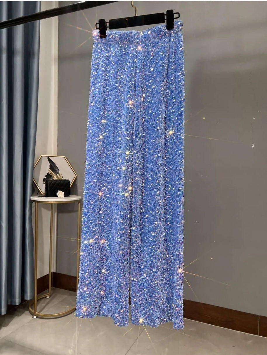 WW | Weite Sonnenhose mit Pailletten