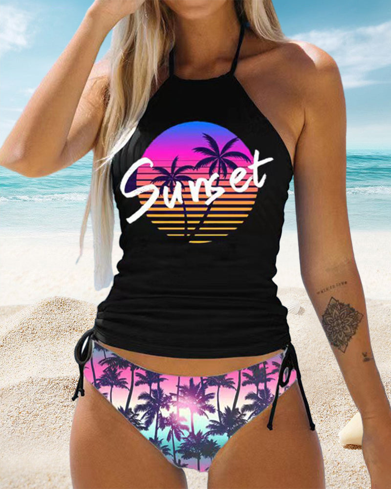 WW | Badeanzug-Set mit Palmenmotiv