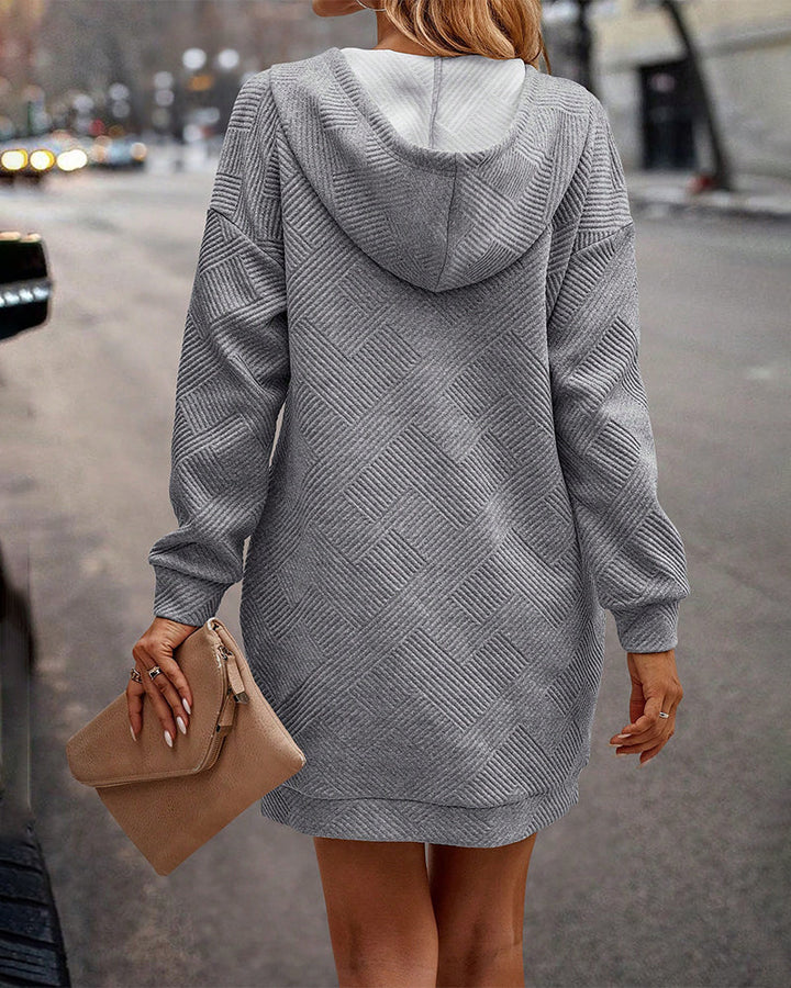 W&W Mode | Kleid Pullover Kombination mit Kapuze für Herbst 2023