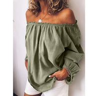 WW | Off Shoulder Bluse Mit Eleganten Ballonärmeln