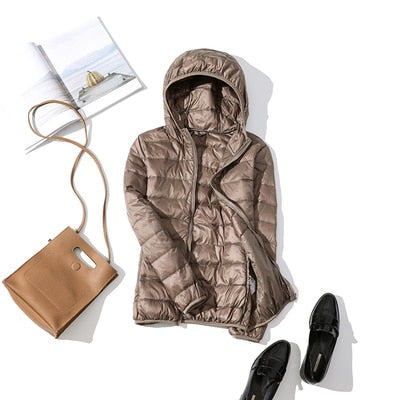 W&W Mode - Leichte Daunenjacke mit Reißverschluss und Taschen