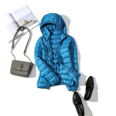 W&W Mode - Leichte Daunenjacke mit Reißverschluss und Taschen