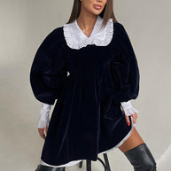 WW | Luxuriöse Französisch Stil Puppe Kragen Mode Kleid