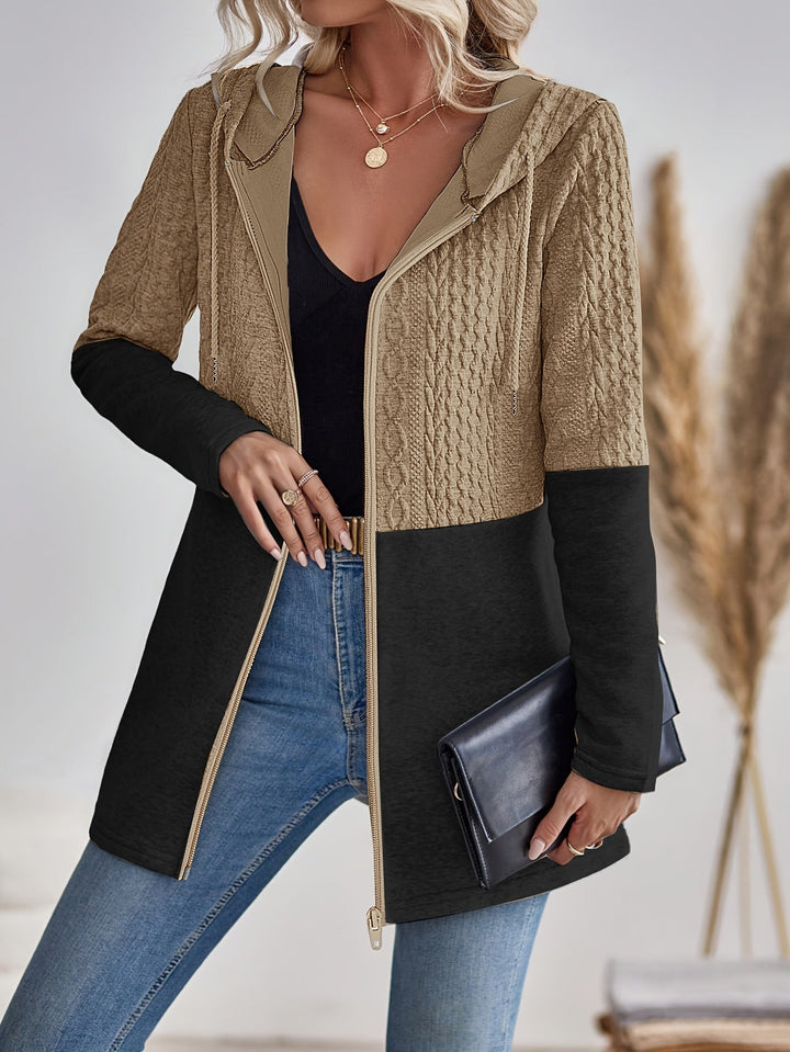 W&W Mode | Damen Kapuzen Sweatshirt mit Reißverschluss