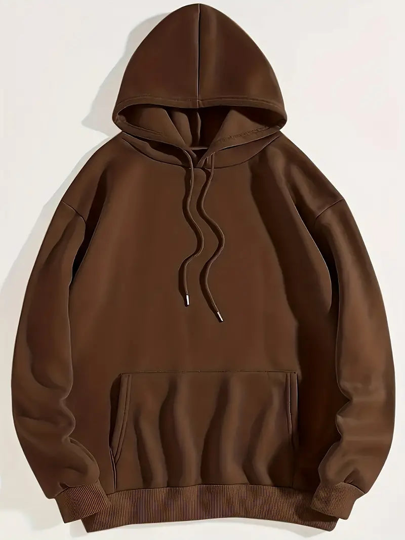 W&W Mode | Bequemer Einfarbiger Damen Hoodie mit Kapuze