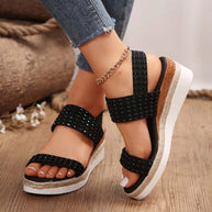 WW | Bequeme Sommer Plateau Sandalen Mit Keil Für Frauen