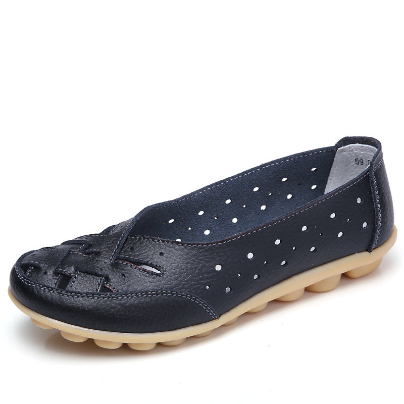 WW | Bequeme Lederballerinas