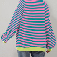 Übergroßer und gestreifter Pullover für Damen