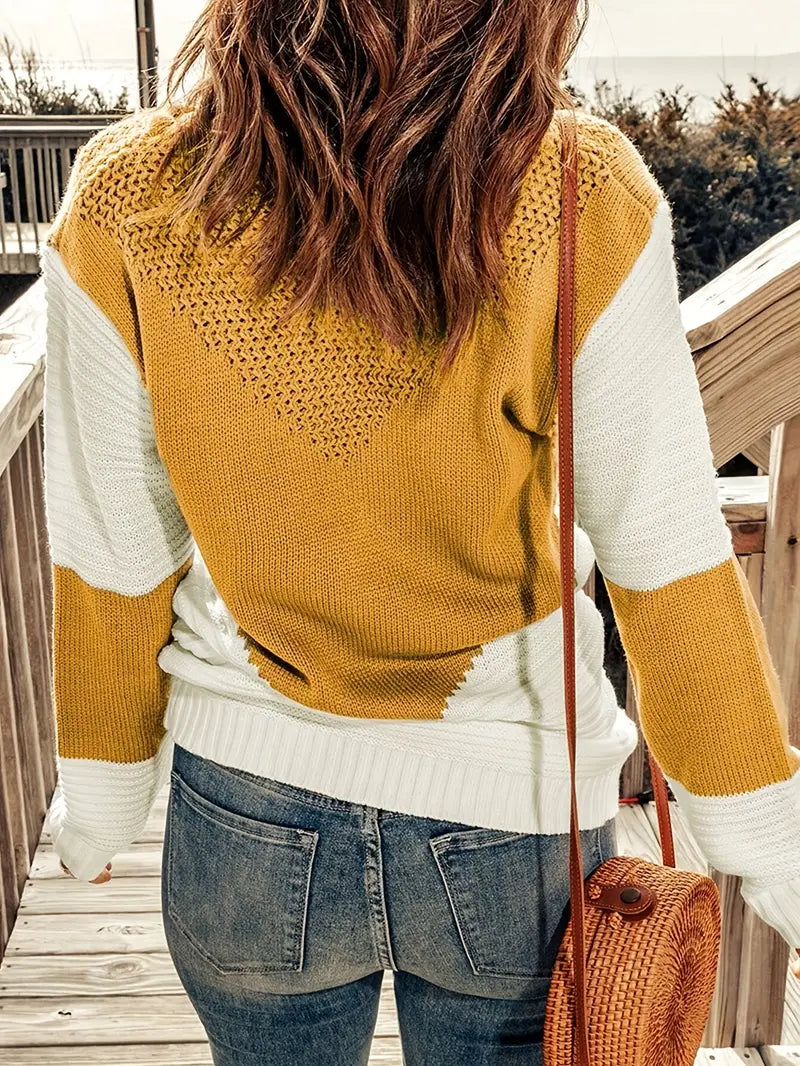 Gestrickter Punto-Pullover für Damen
