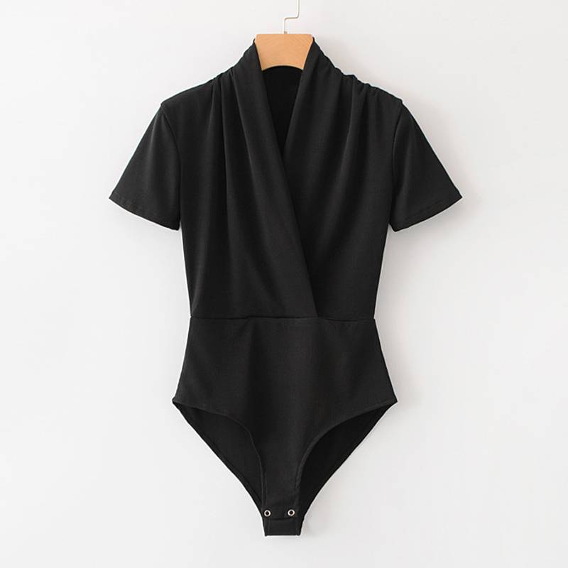 WW Eleganter Wickel-Body mit V-Ausschnitt