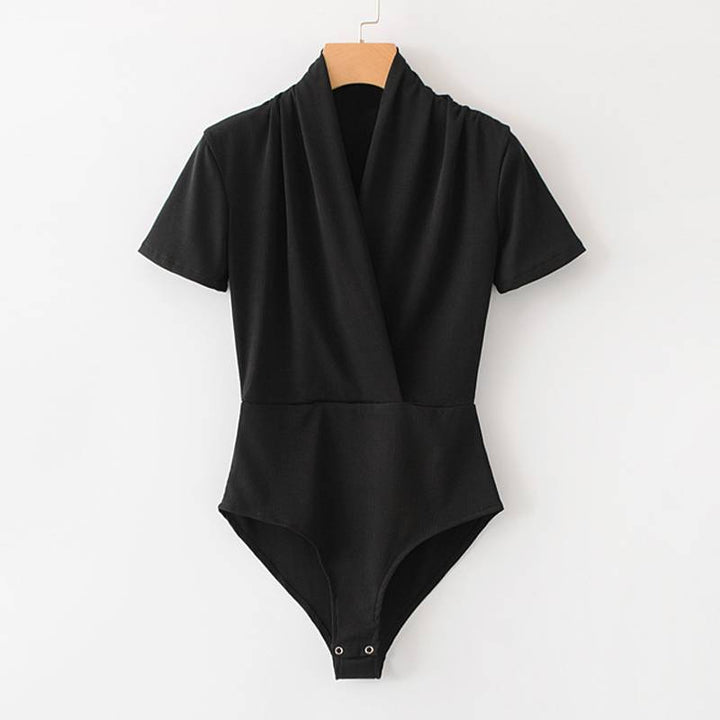 Eleganter Wickel-Body mit V-Ausschnitt