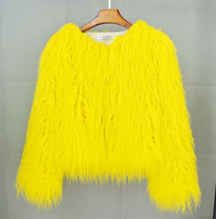 W&W Mode Boho-Kunstpelzmantel