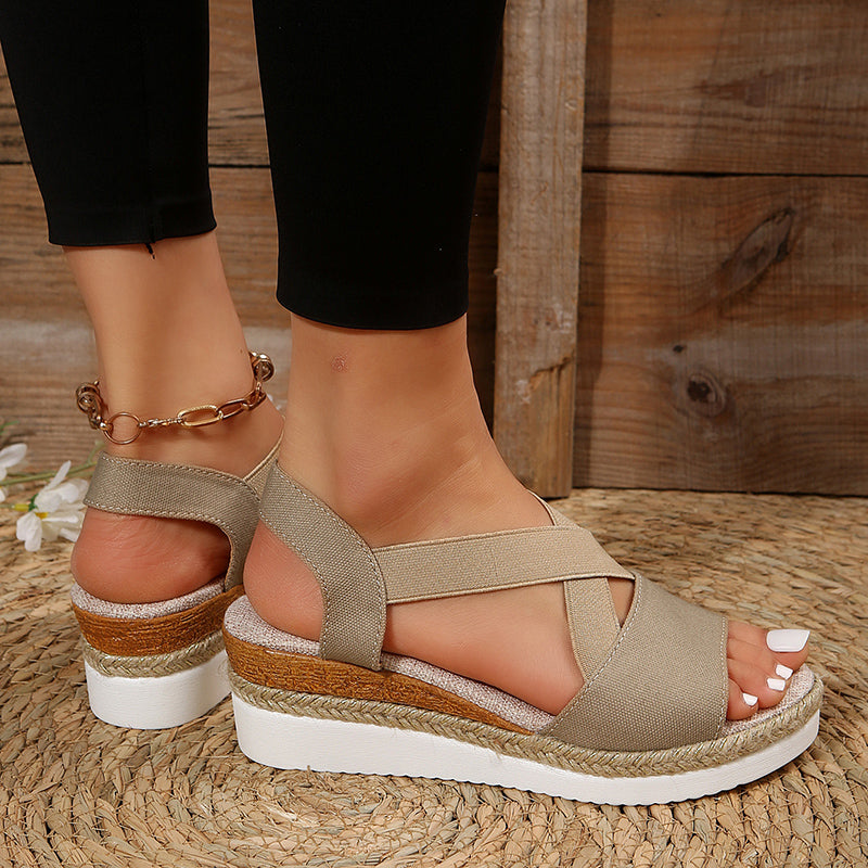W&W Mode | Keilsandalen Mit Kreuzriemen Für Damen
