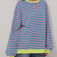 Übergroßer und gestreifter Pullover für Damen