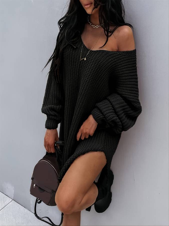WW - Übergroßes Strickkleid