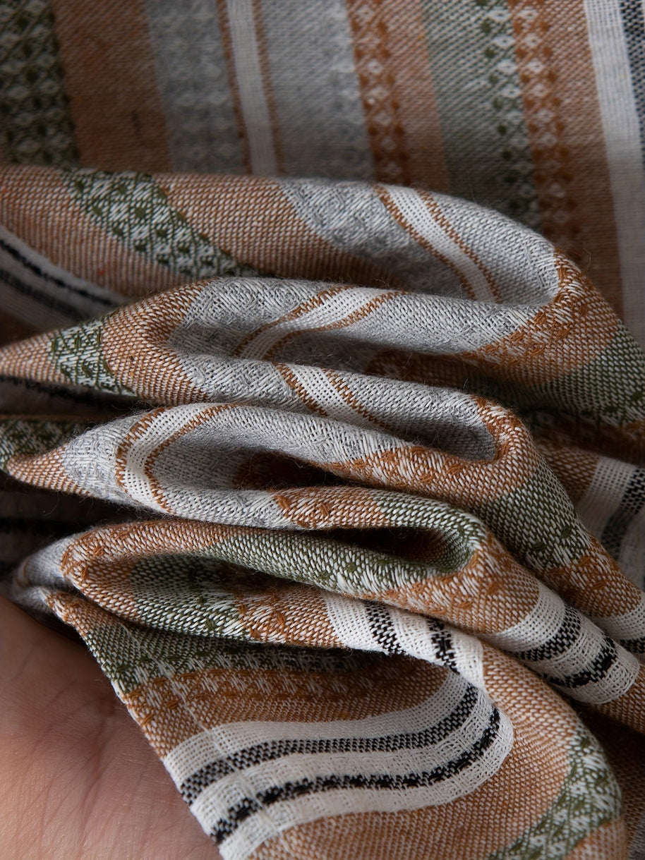 WW | Gestreiftes Baumwoll Leinen Herrenhemd für entspannte Looks