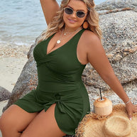 WW | Plus Size Einteiler Schwimmdress Badeanzug Bauchkontrolle Badeanzüge