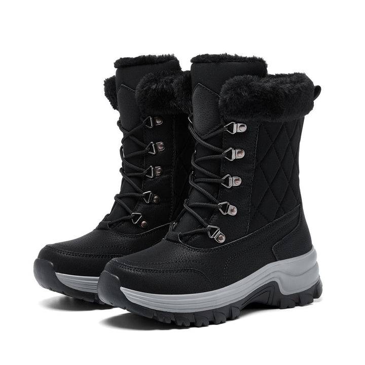 W&W Mode | Lässige Winter Fleece-gefütterte Stiefel für Frauen
