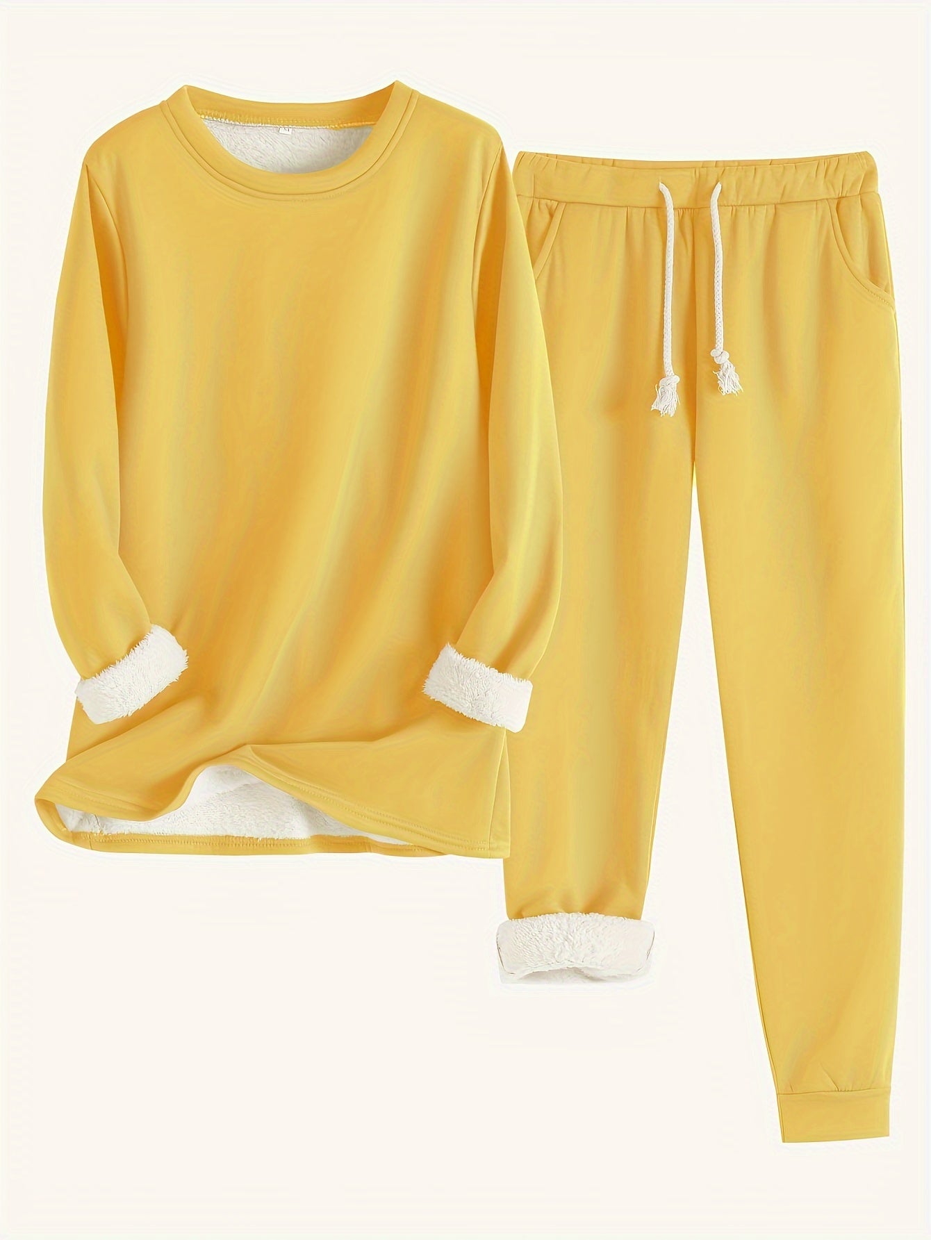 WW | Stilvolle Winter Casual Thermische Sweatshirt- und Jogginghose-Set für Frauen