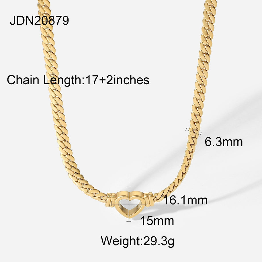 WW | Cuban Kette Herz Halskette
