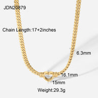WW | Cuban Kette Herz Halskette