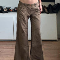 WW | Amerikanische Retro Low Waist Split Schlaghose