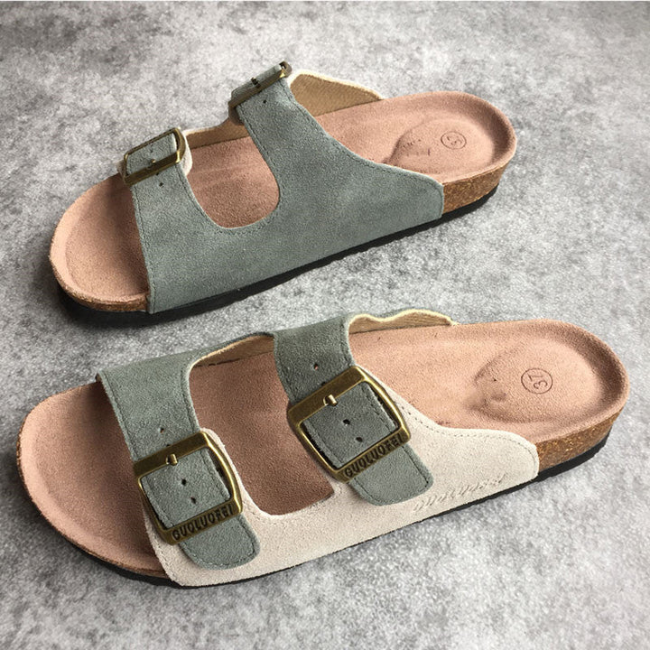 W&W Mode | Orthopädische Sandalen Mit Kork Fußbett Überlegene Unterstützung