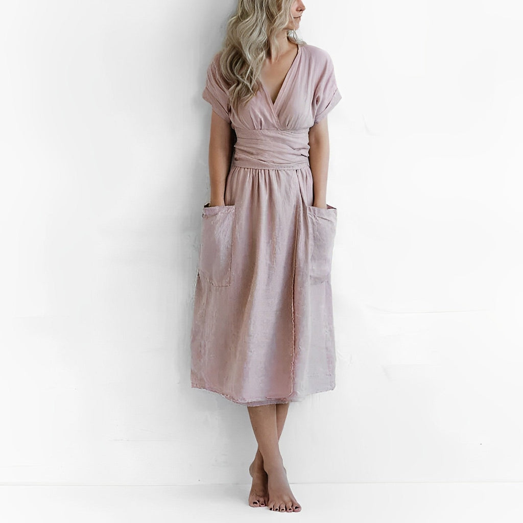 WW - Strickkleid mit Schnürung und Taschen