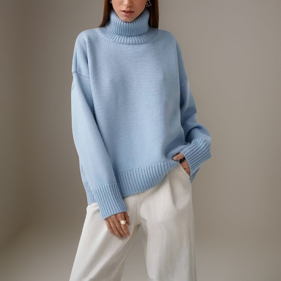 W&W Mode | Warmer Oversized Rollkragenpullover Für Den Winter