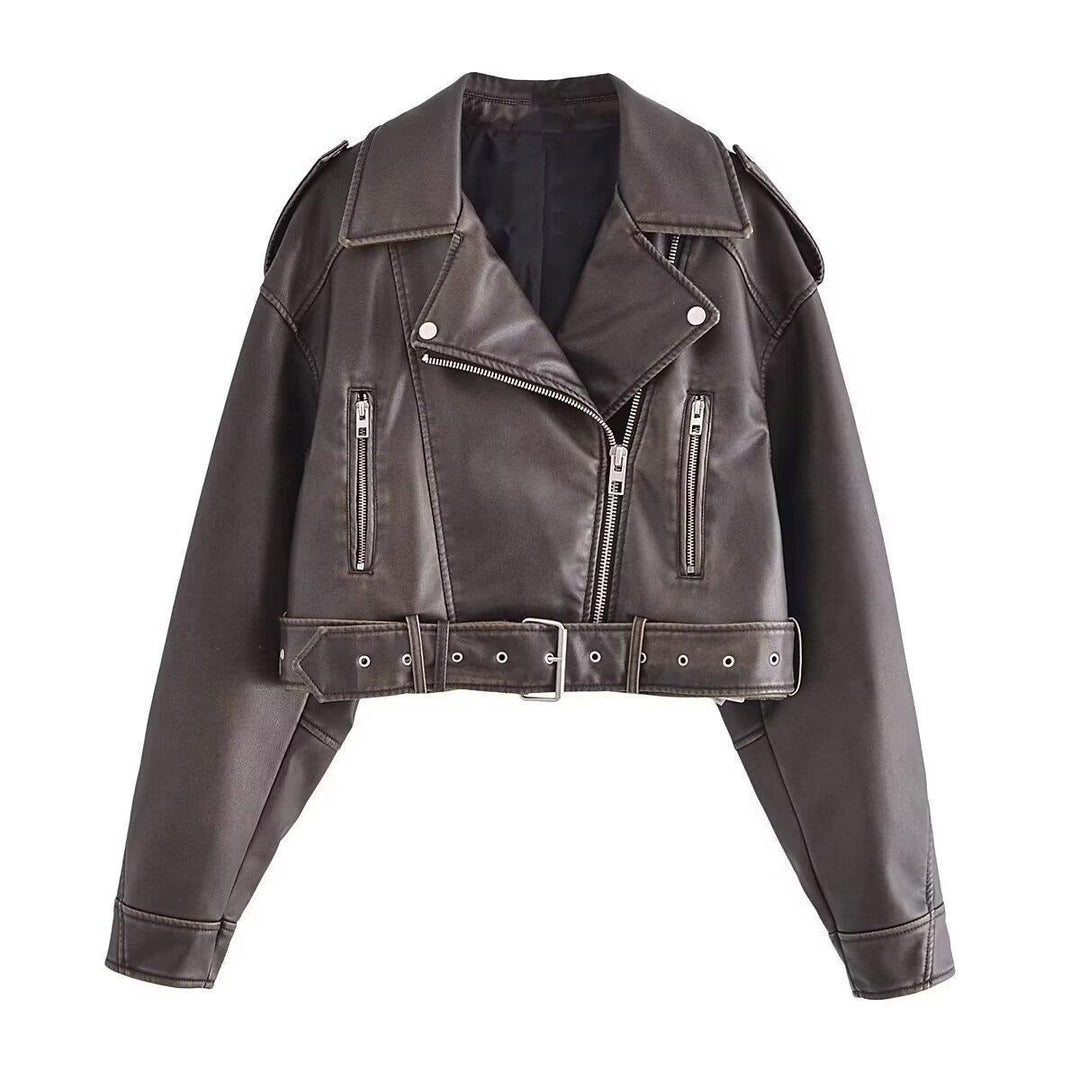 W&W Mode | Waschbare, Farbverlaufende Lederjacke Für Damen*