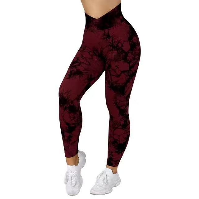 WOLFF | Langlebige nahtlose Tie Dye Leggings Frauen Yoga-Hosen