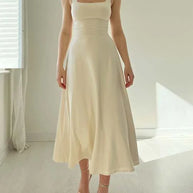 WW | Elegante Rückenfreie Maxi Kleid
