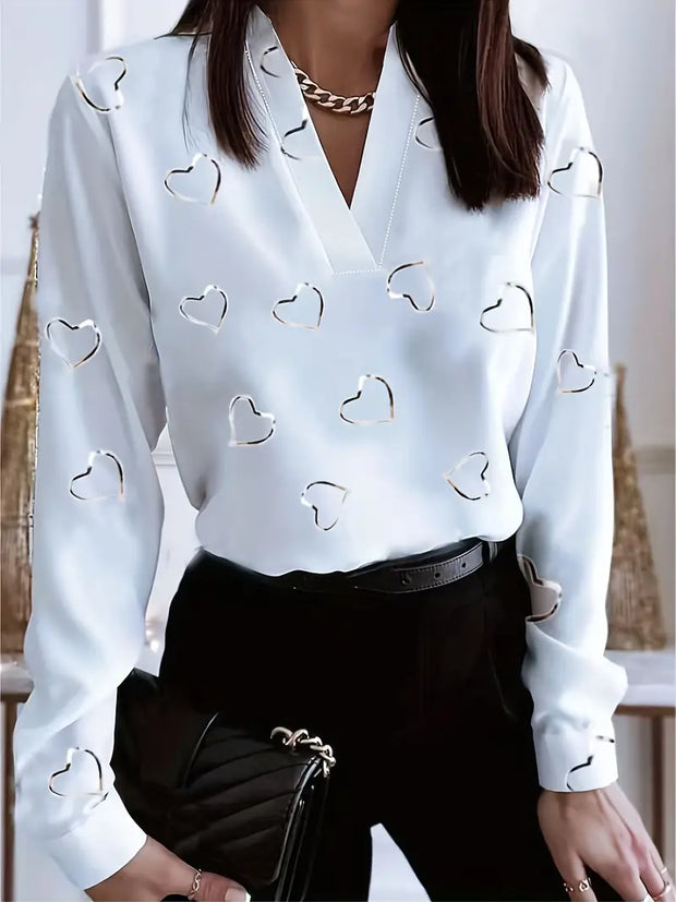 WW | Vielseitiges Garderobenelement Romantische Eleganz Bluse mit Herzausschnitt