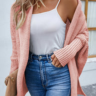 WW | Eleganter Herbst Strickcardigan mit Dolmanärmeln für Frauen