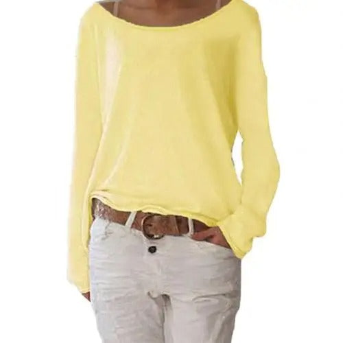 WW | locker gestricktes Damen Langarmshirt