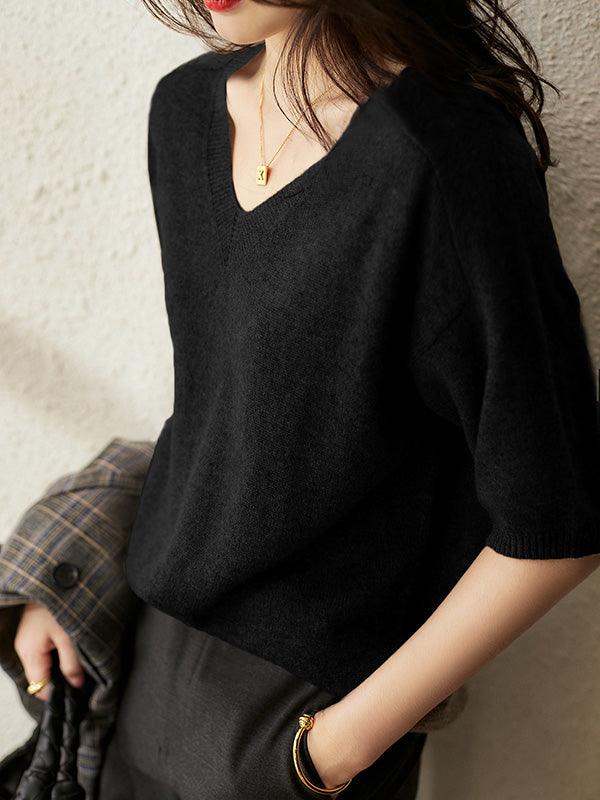WW | Luxurious soft cashmere V-neck sweater for women