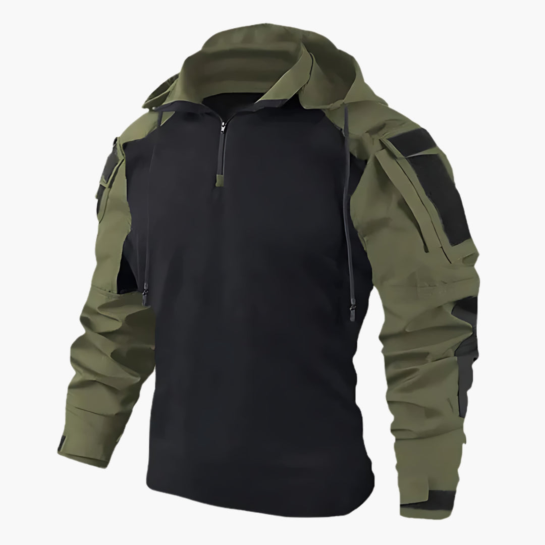 Herren-Einsatzjacke mit Kapuze und hohem Kragen